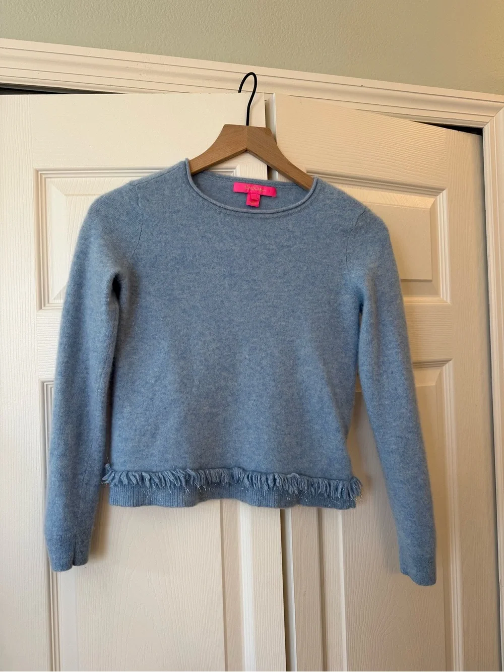Lilly Pulitzer Heathered Oxford Blue Vista Cashmere Sweater size xs